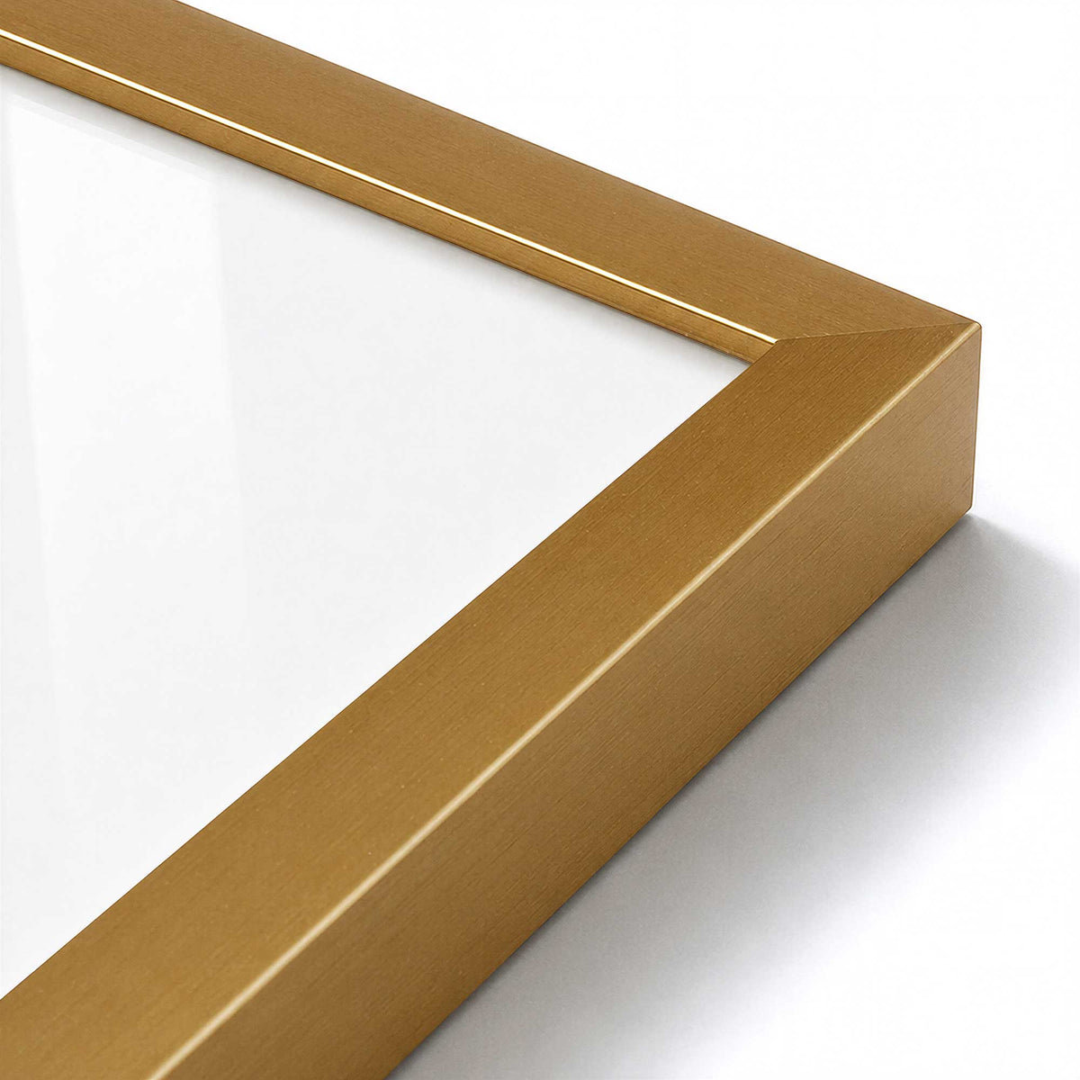 [Color:Polished Gold], Picture of art in a Polished Chrome frame at an angle