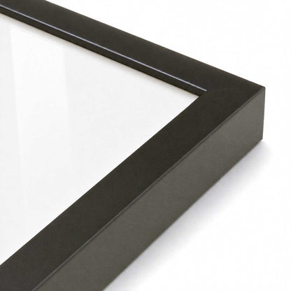 [Color:Satin Black], Picture of art in a Polished Chrome frame at an angle
