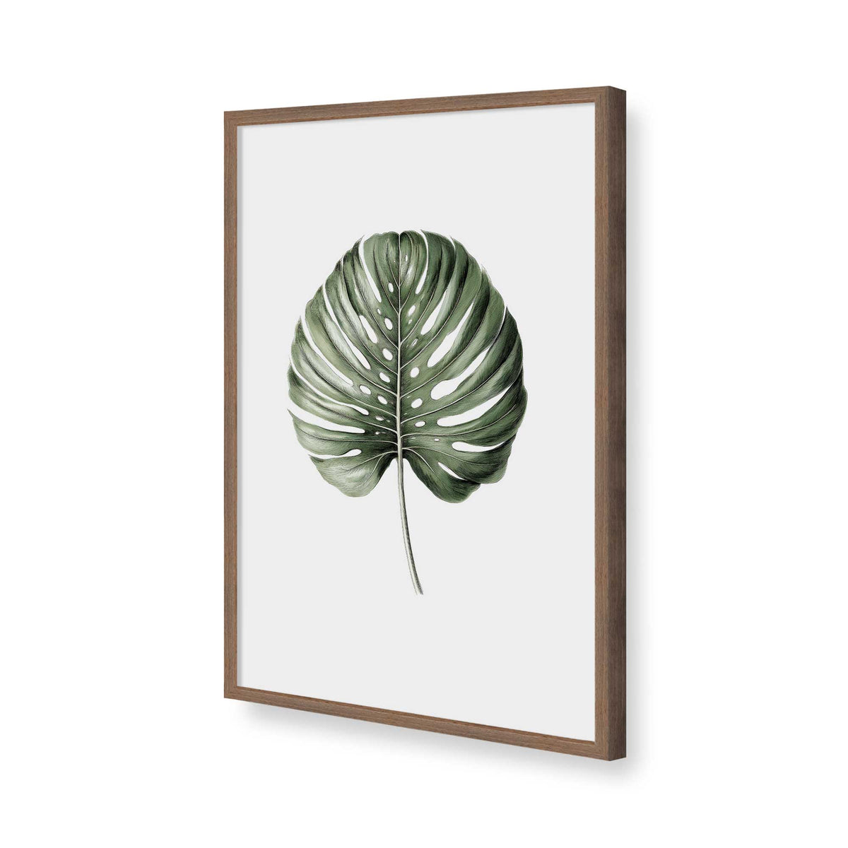 [Color:Walnut], Picture of art in a Polished Chrome frame of the corner