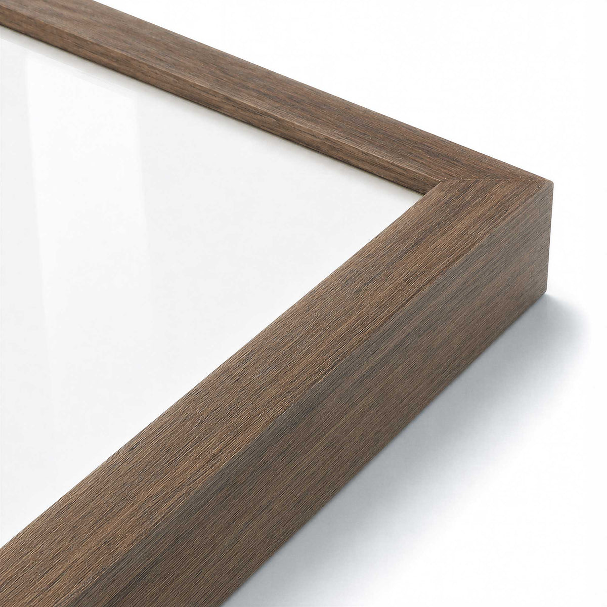 [Color:Walnut], Picture of art in a Polished Chrome frame at an angle