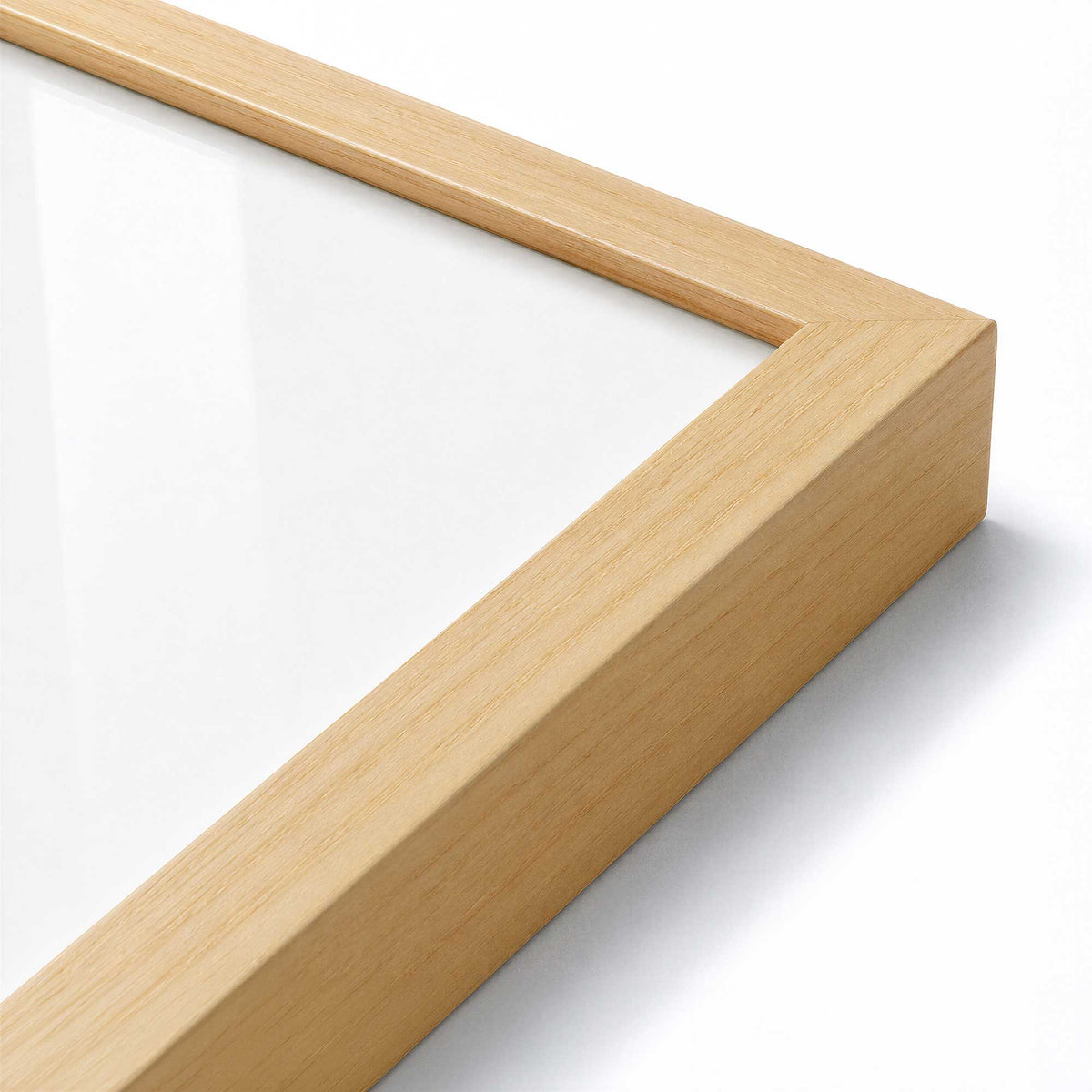 [Color:American Maple], Picture of art in a Polished Chrome frame at an angle