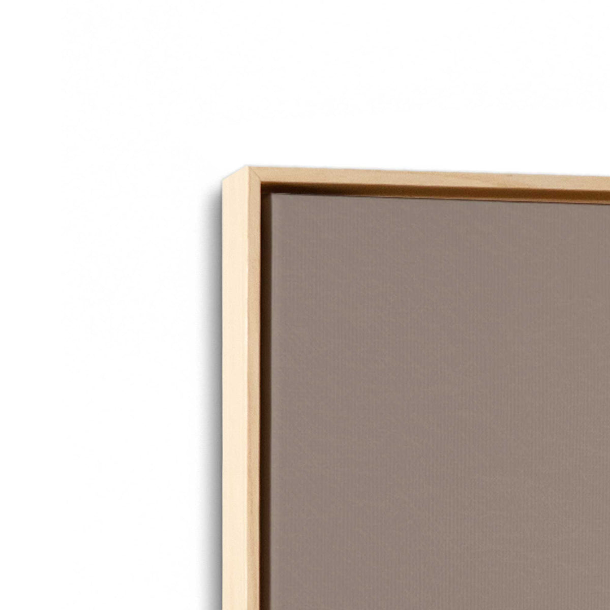 [Color:American Maple], Picture of art in a American Maple frame at an angle