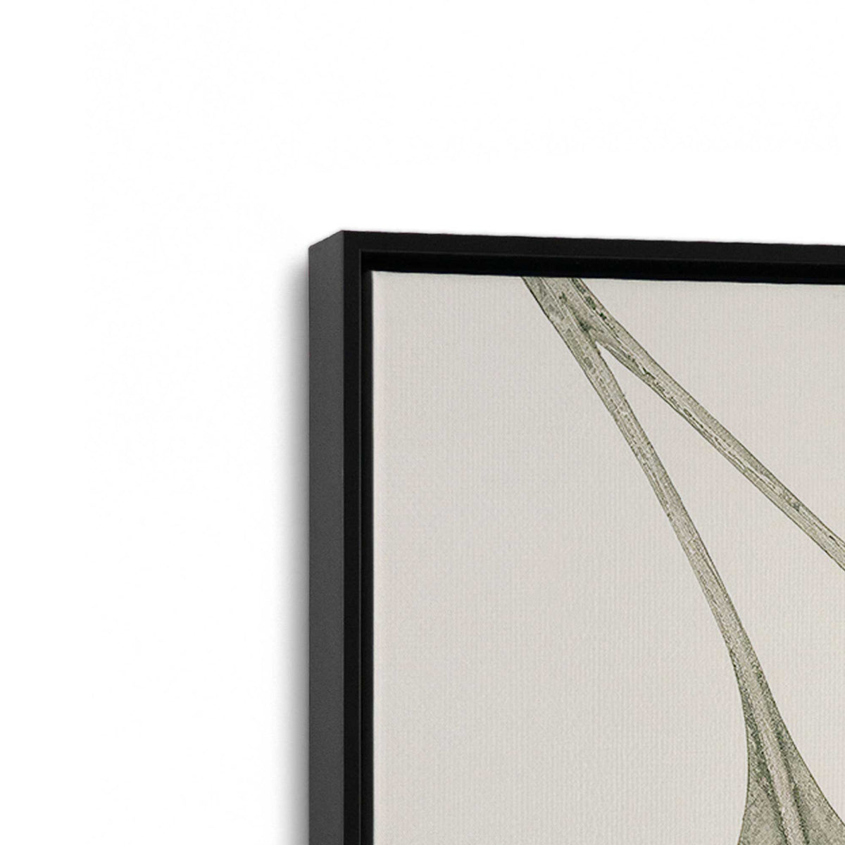 [Color:Satin Black], Picture of art in a Satin Black frame at an angle