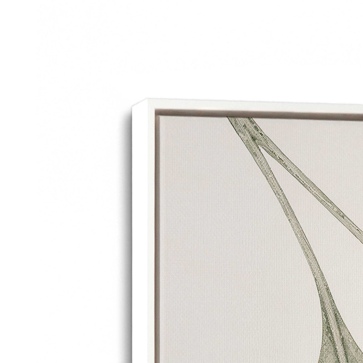 [Color:Opaque White], Picture of art in a White frame at an angle