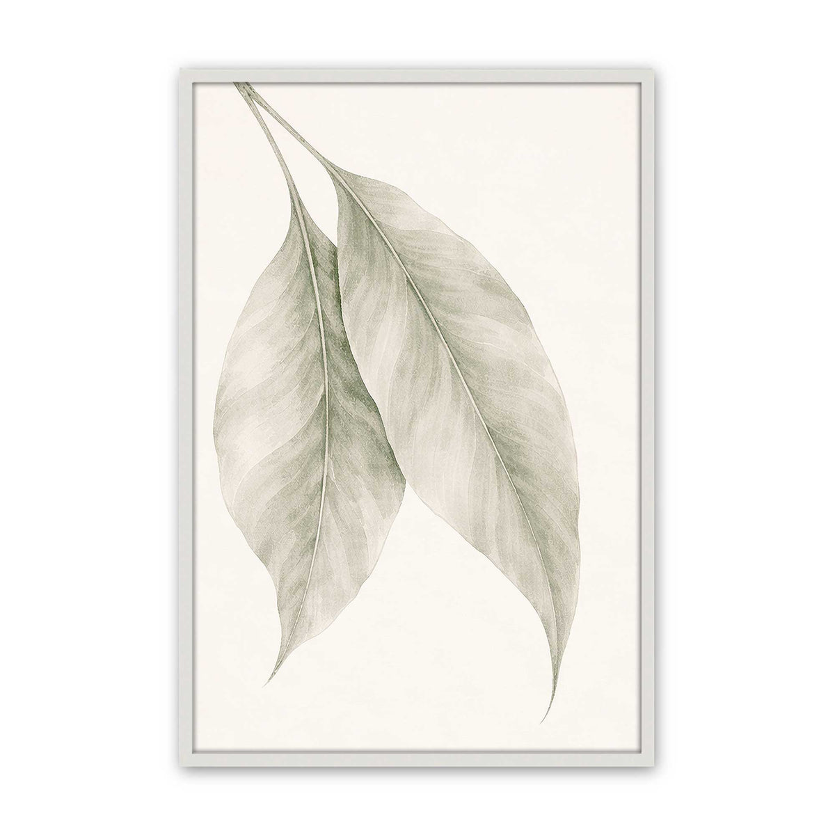 [Color:Opaque White], Picture of art in a Polished Chrome frame