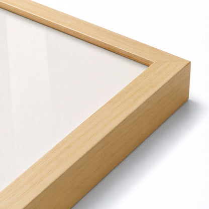 [Color:American Maple], Picture of art in a Polished Chrome frame at an angle