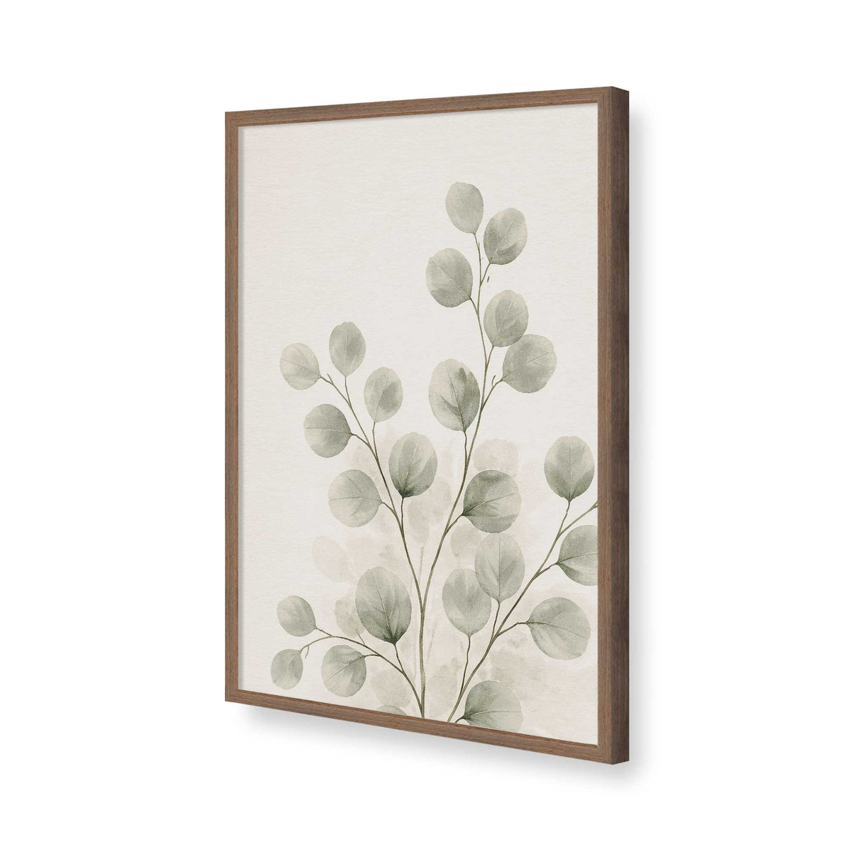 [Color:Walnut], Picture of art in a Polished Chrome frame of the corner