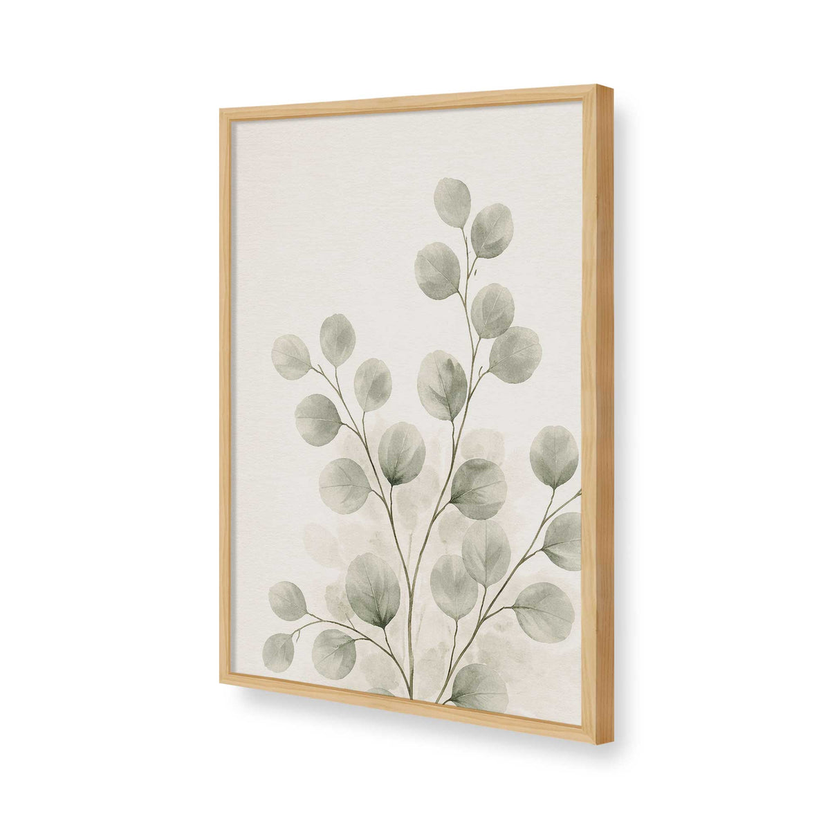 [Color:American Maple], Picture of art in a Polished Chrome frame of the corner