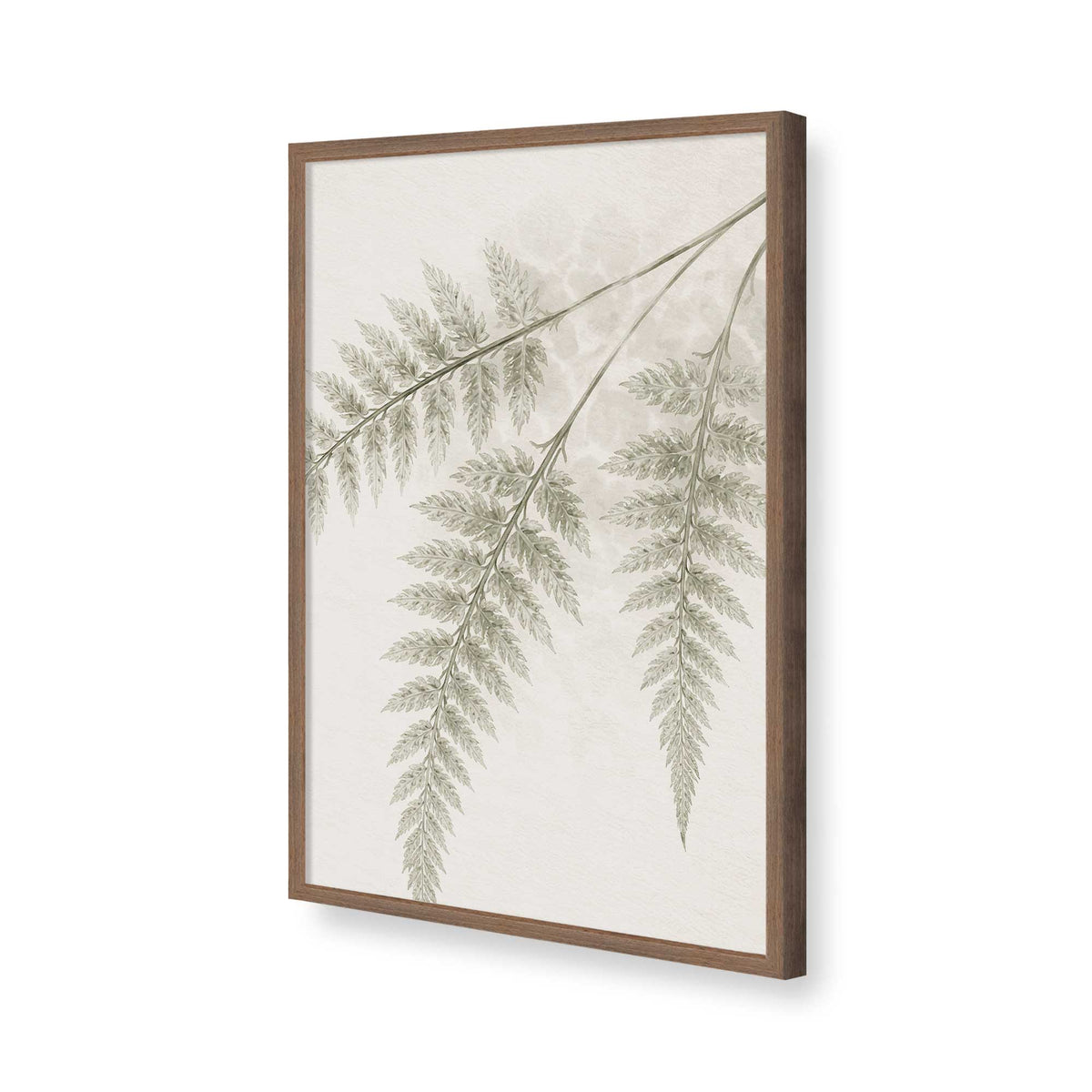 [Color:Walnut], Picture of art in a Polished Chrome frame of the corner