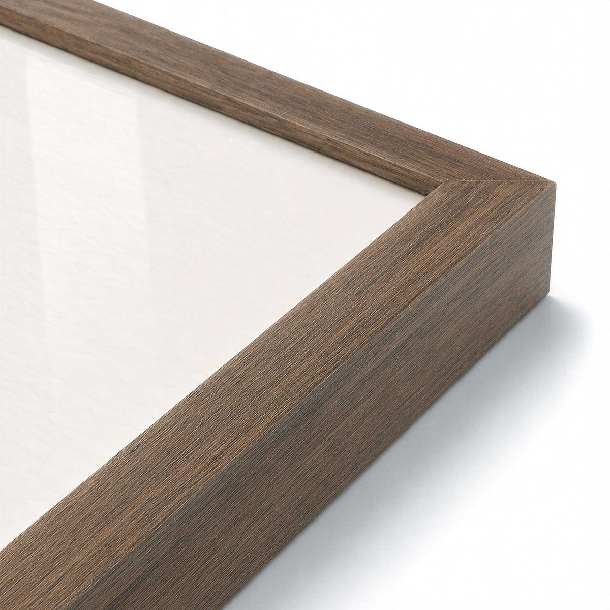 [Color:Walnut], Picture of art in a Polished Chrome frame at an angle