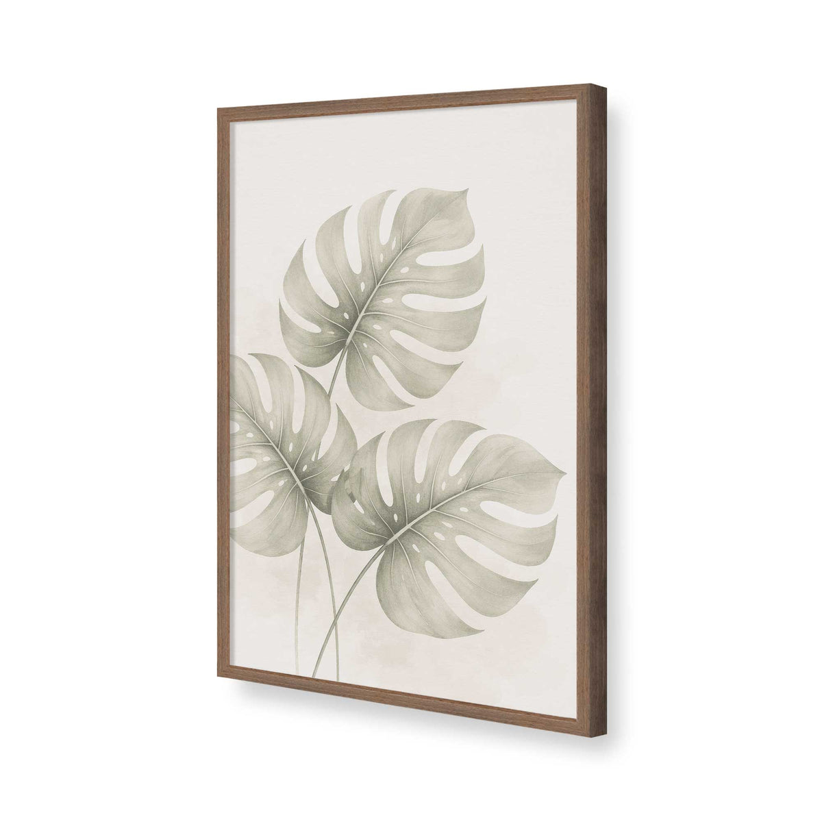 [Color:Walnut], Picture of art in a Polished Chrome frame of the corner