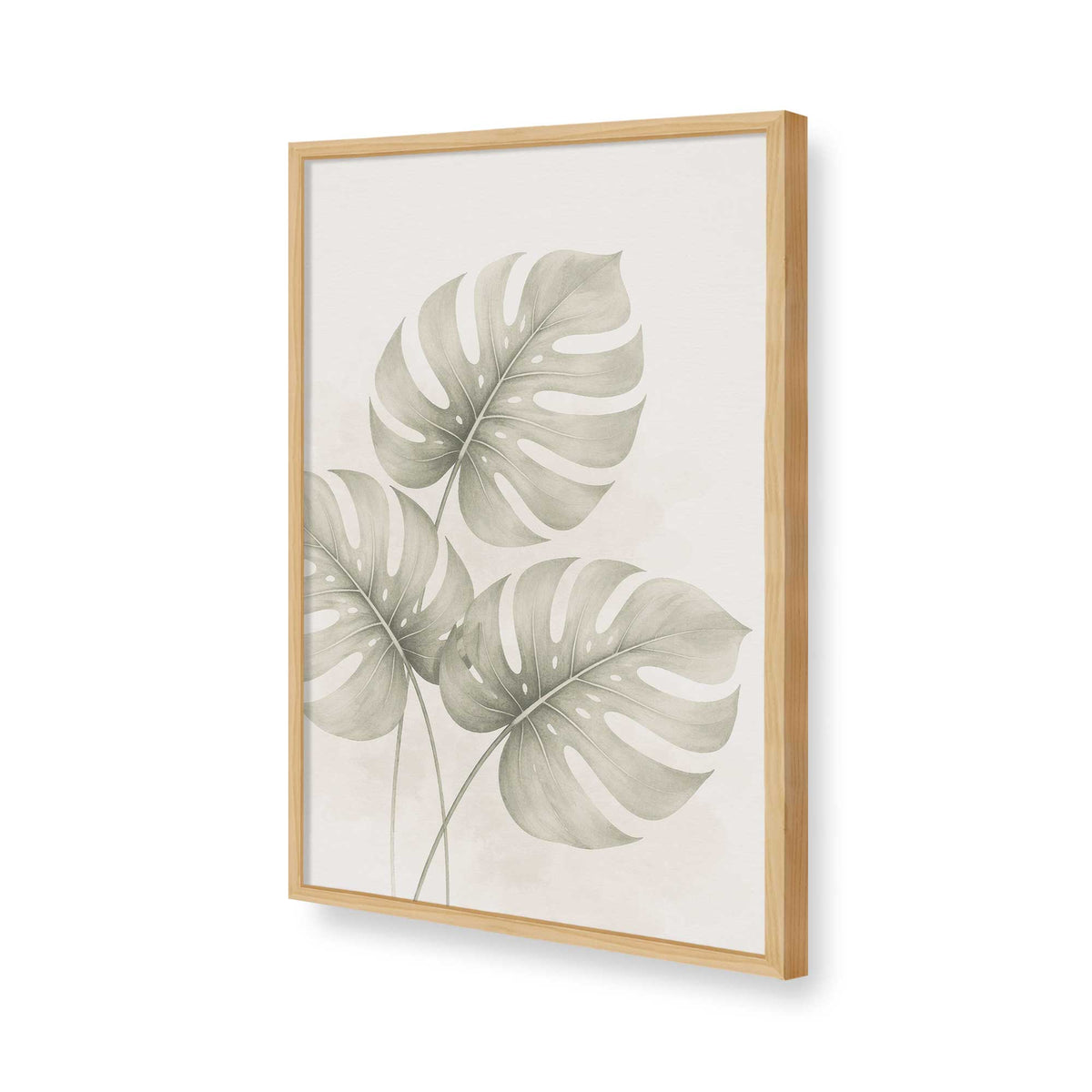 [Color:American Maple], Picture of art in a Polished Chrome frame of the corner