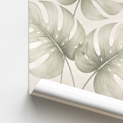 Monstera in Mist Print