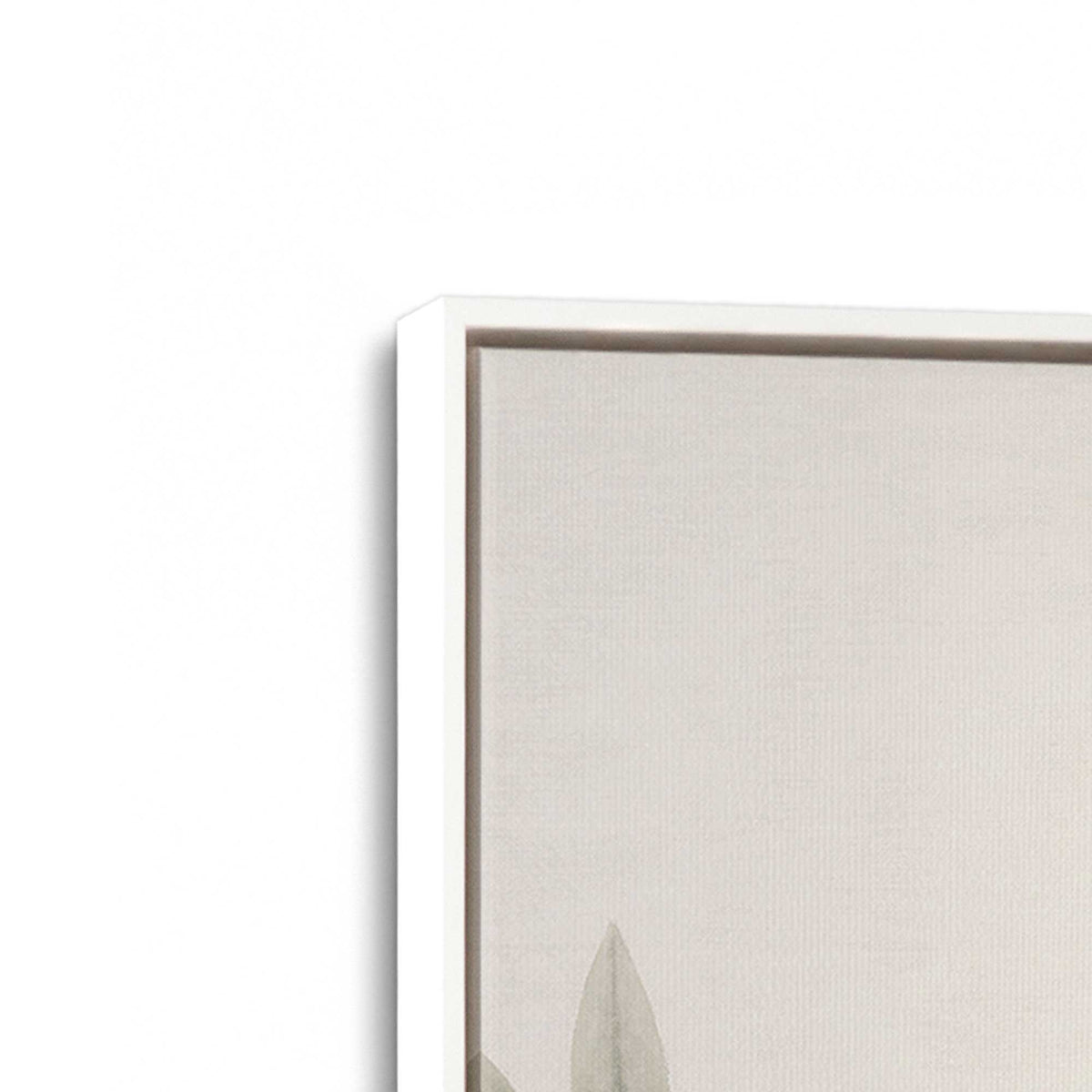 [Color:Opaque White], Picture of art in a White frame at an angle