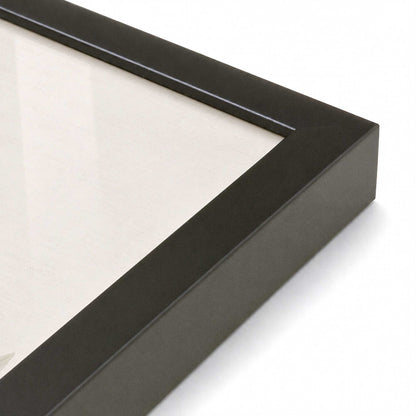 [Color:Satin Black], Picture of art in a Polished Chrome frame at an angle