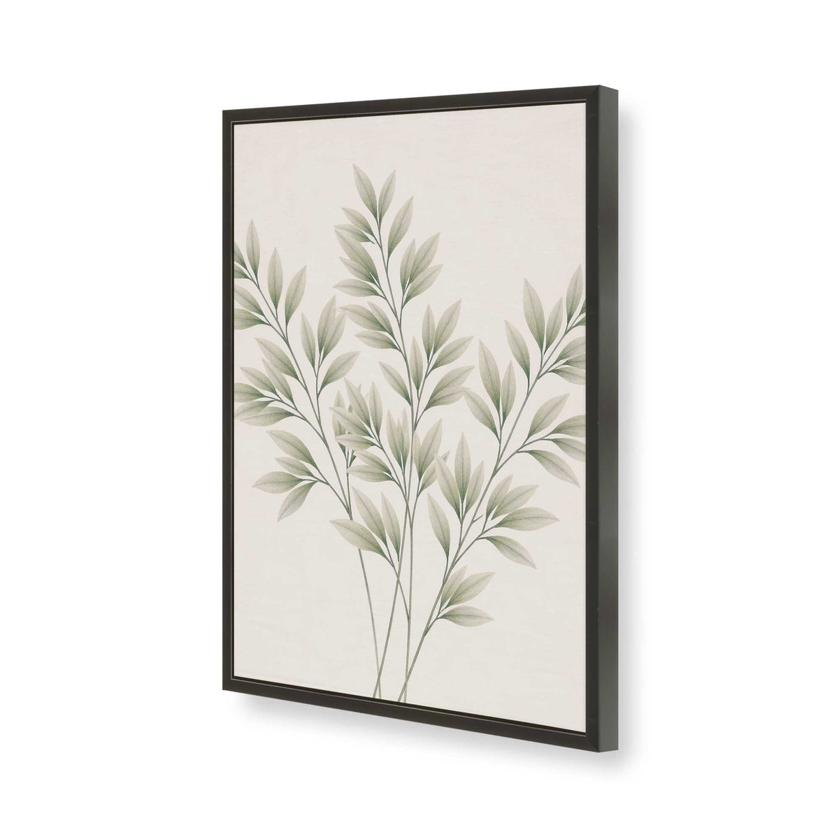 [Color:Satin Black], Picture of art in a Polished Chrome frame of the corner