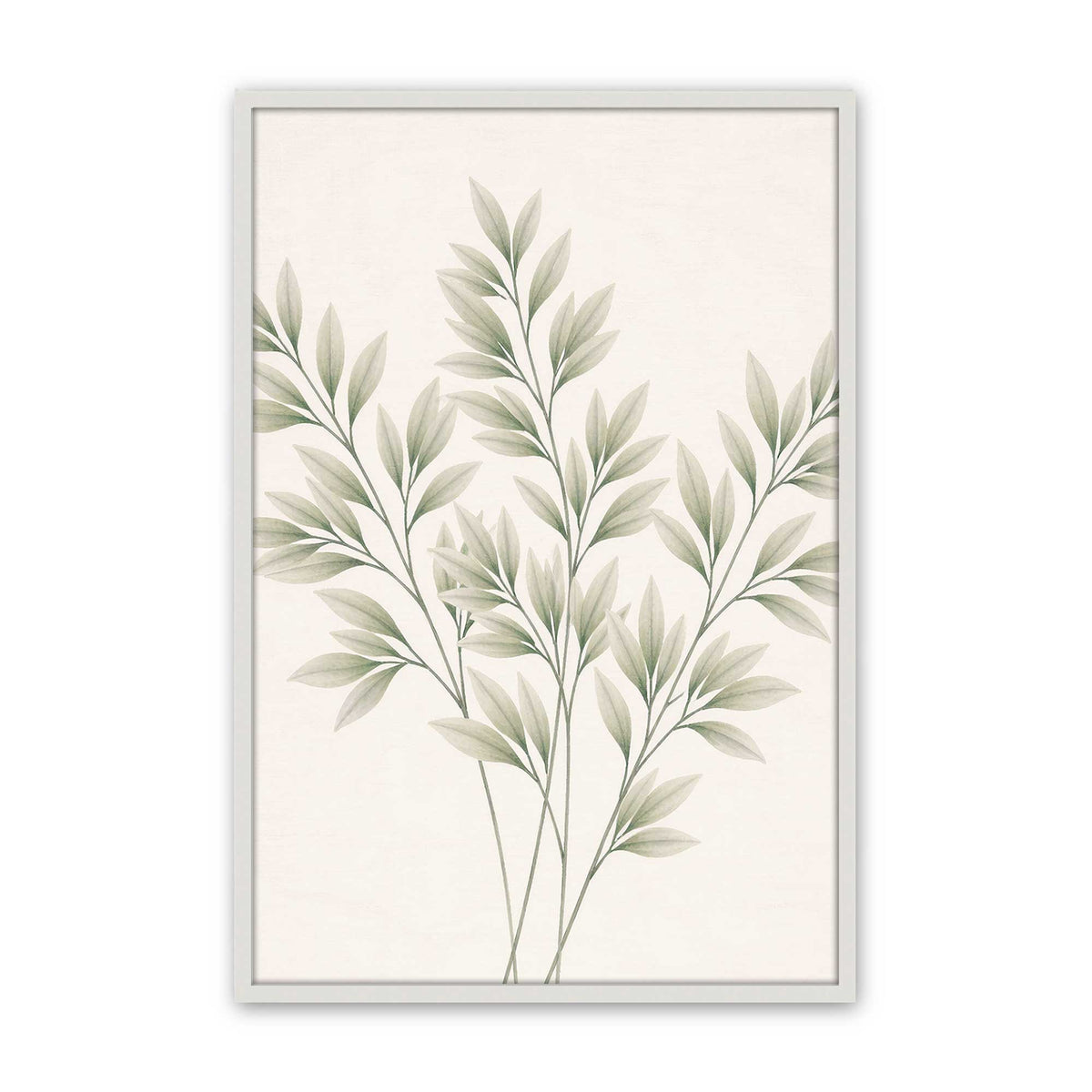 [Color:Opaque White], Picture of art in a Polished Chrome frame