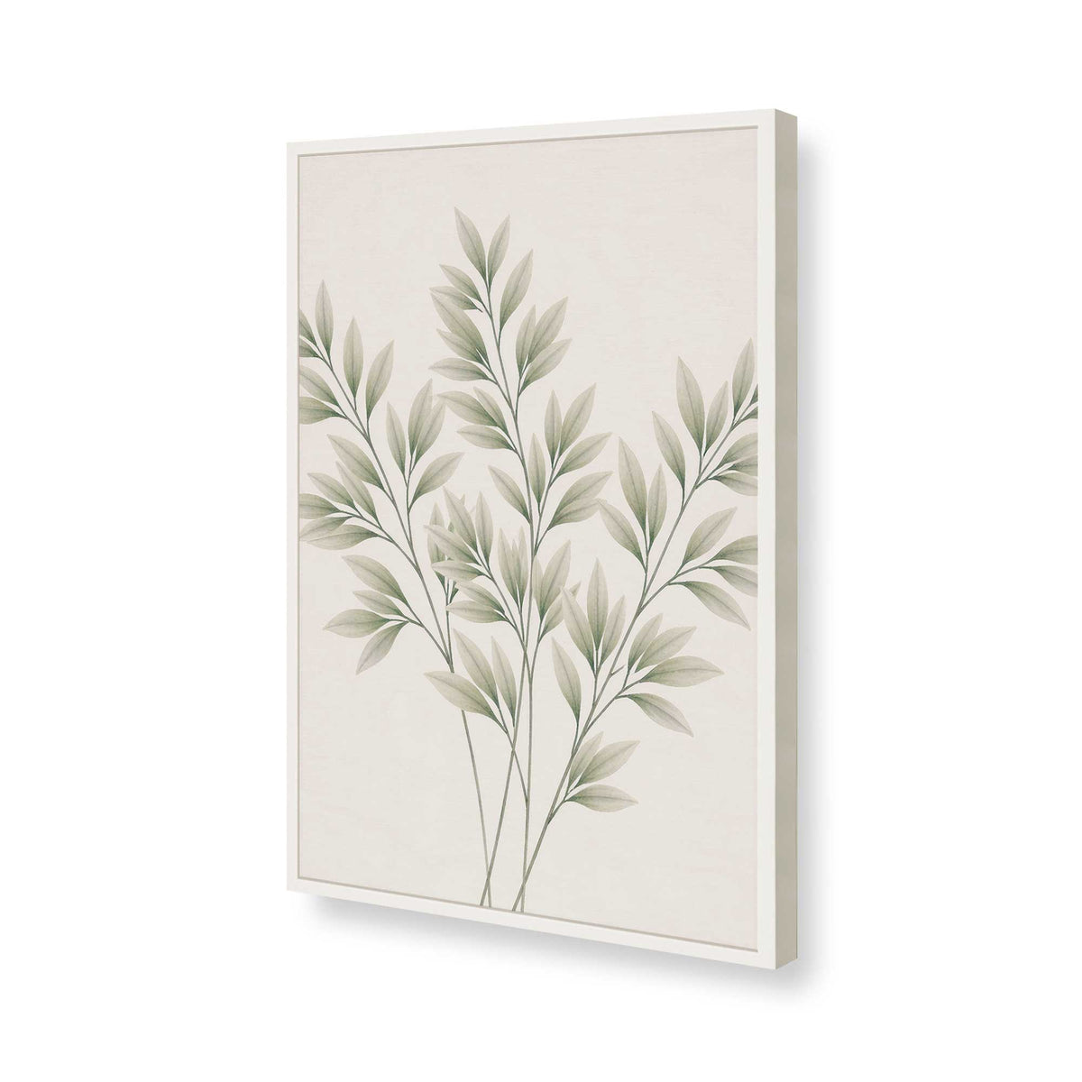 [Color:Opaque White], Picture of art in a Polished Chrome frame of the corner