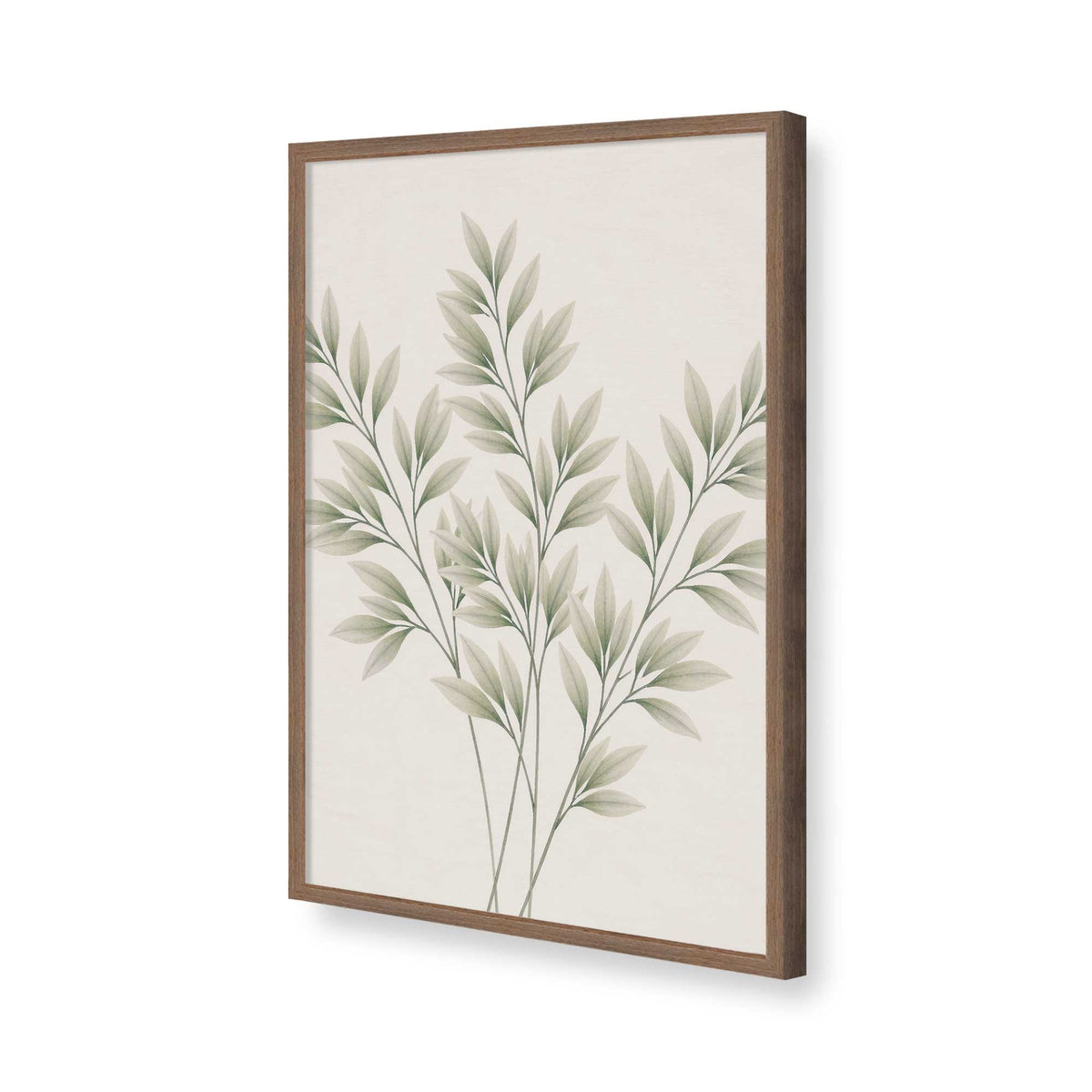 [Color:Walnut], Picture of art in a Polished Chrome frame of the corner