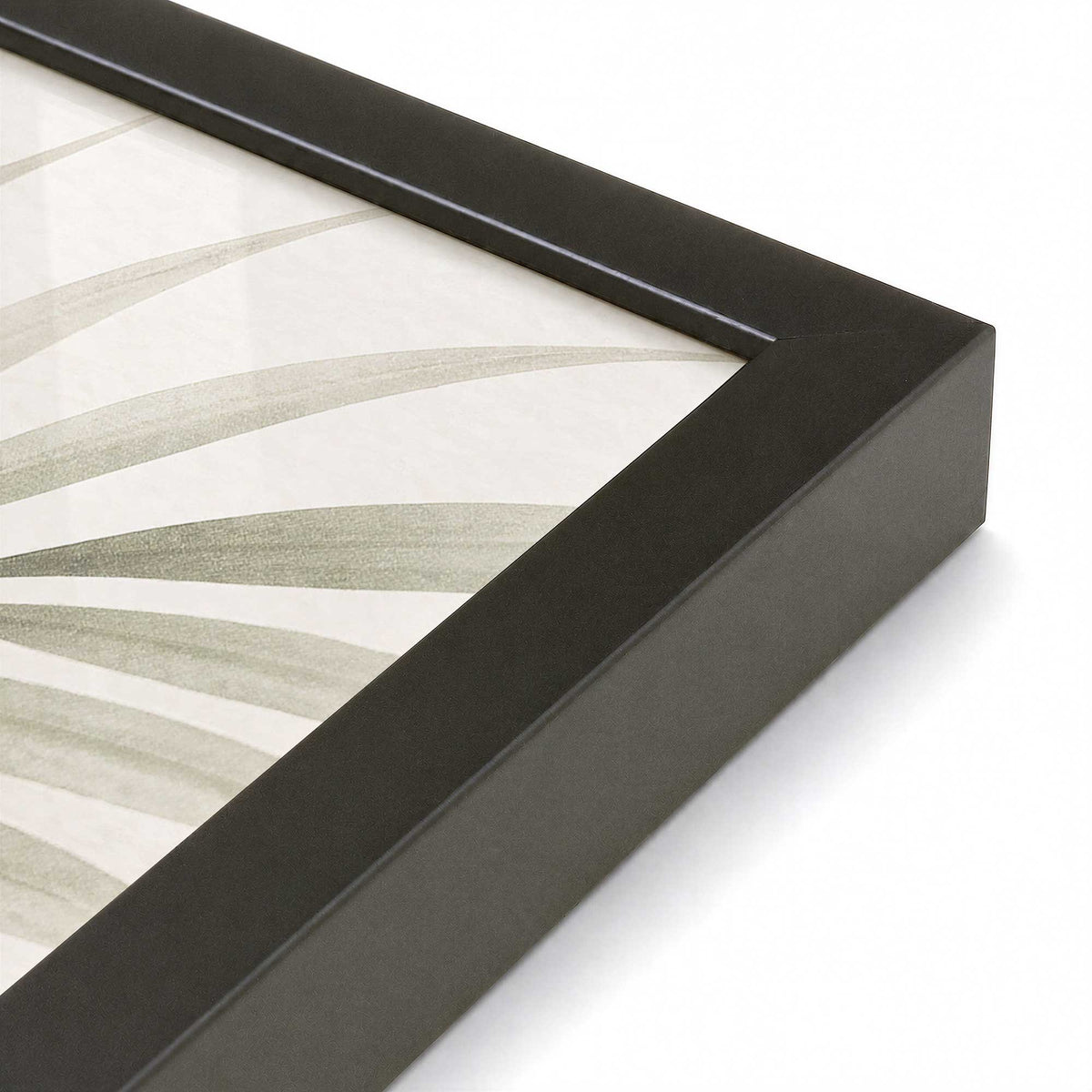 [Color:Satin Black], Picture of art in a Polished Chrome frame at an angle