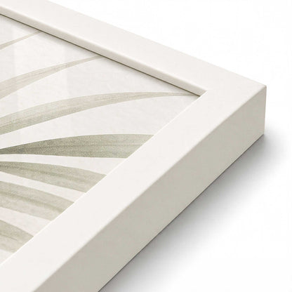 [Color:Opaque White], Picture of art in a Polished Chrome frame at an angle