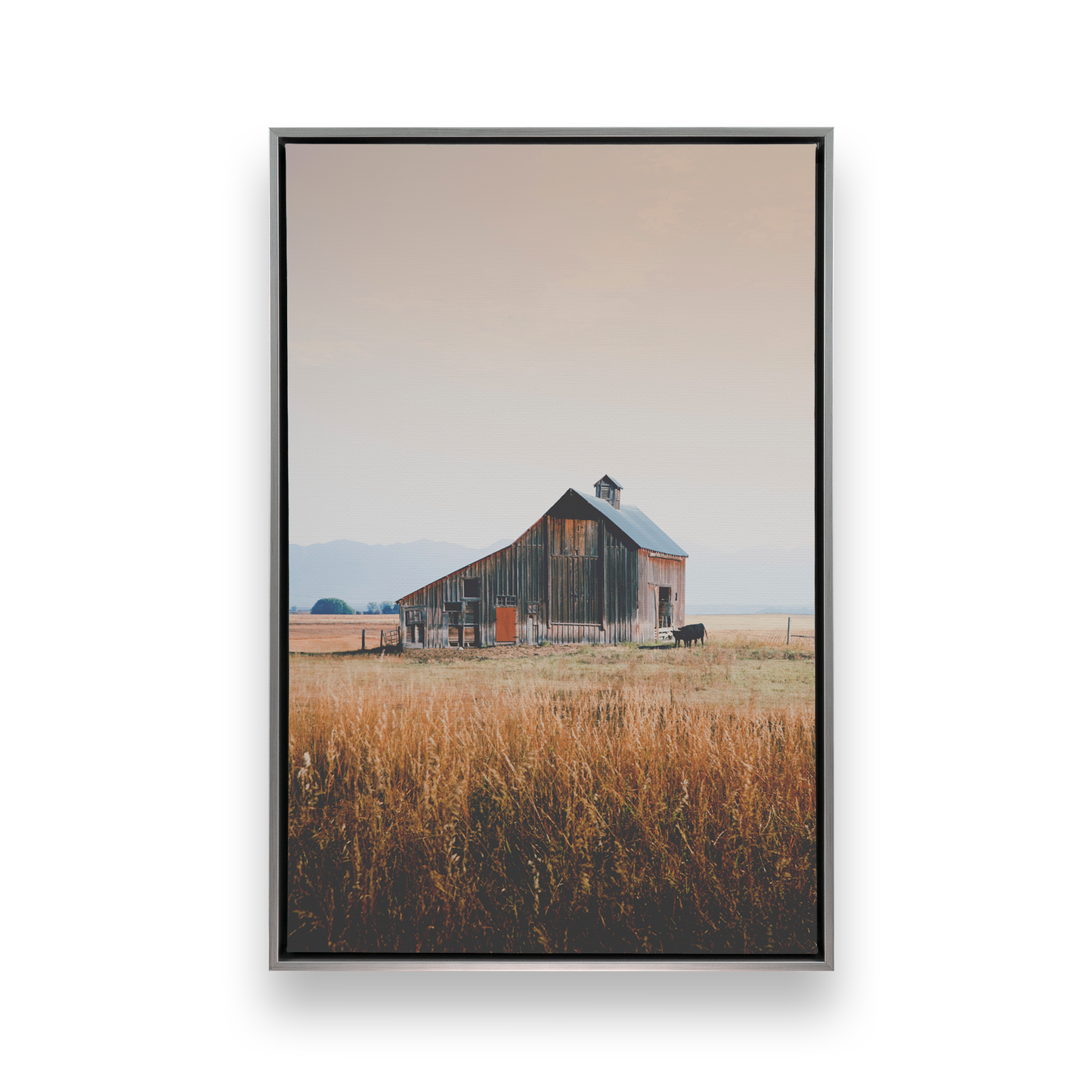 [color:Polished Chrome], Picture of art in a black frame