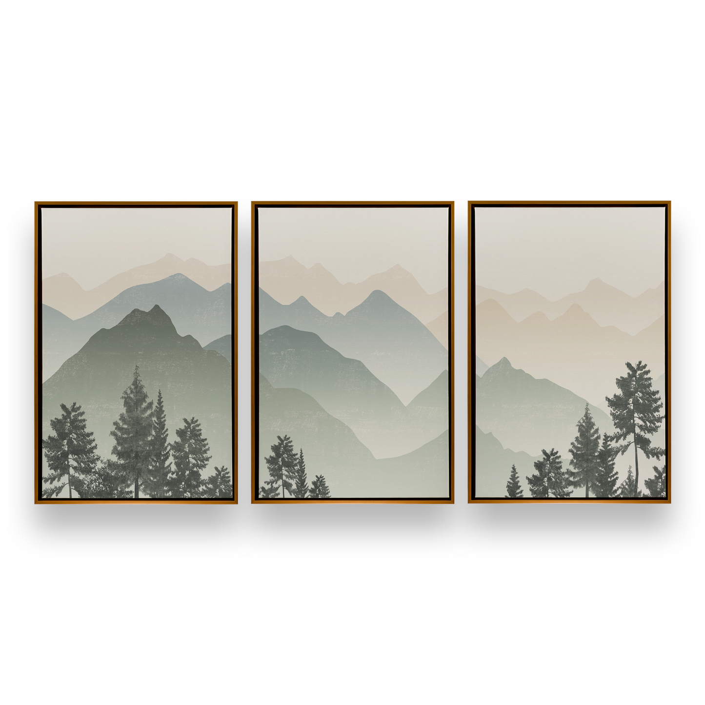 [color:Polished Gold], Picture of art in a black frame