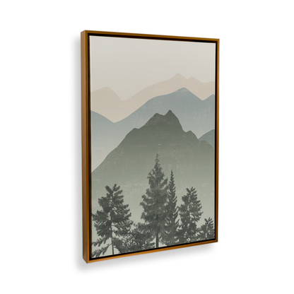 [color:Polished Gold], Picture of art in a black frame at angle