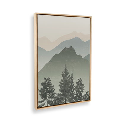 [color:American Maple], Picture of art in a black frame at angle