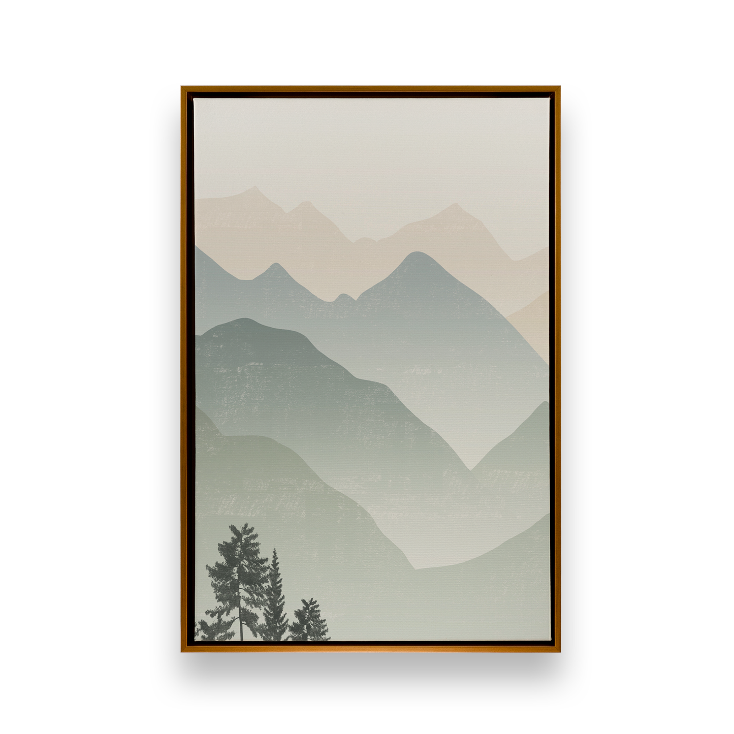 [color:Polished Gold], Picture of art in a black frame