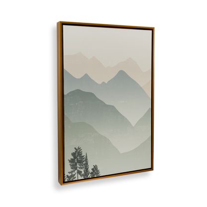 [color:Polished Gold], Picture of art in a black frame at angle