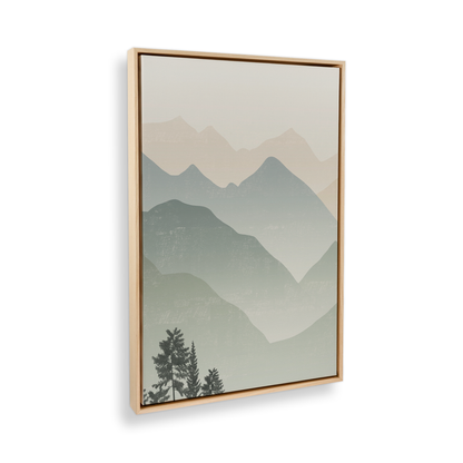 [color:American Maple], Picture of art in a black frame at angle