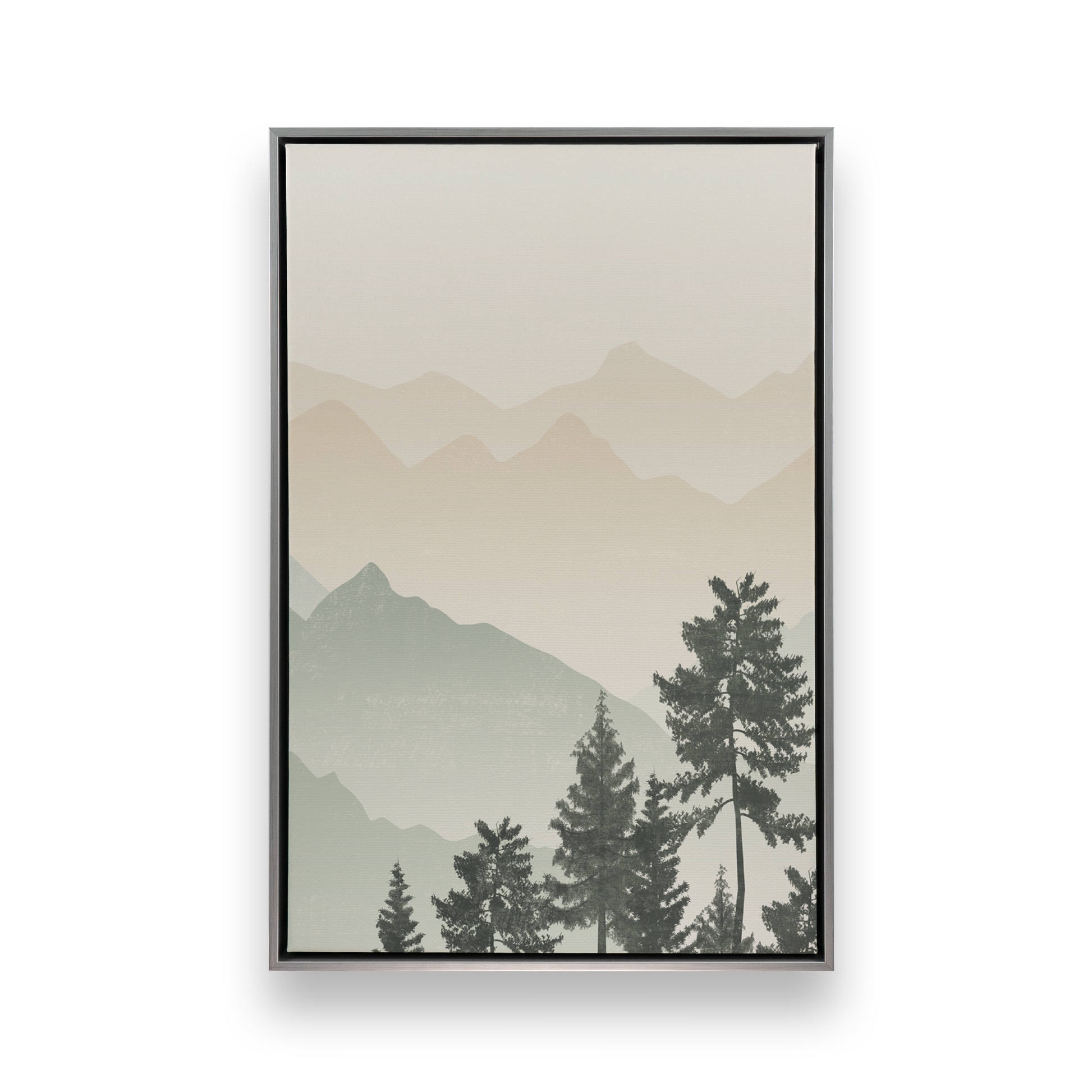 [color:Polished Chrome], Picture of art in a black frame