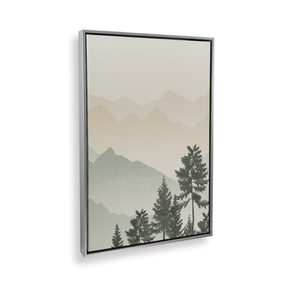 [color:Polished Chrome], Picture of art in a black frame at angle