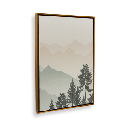 [color:Polished Gold], Picture of art in a black frame at angle