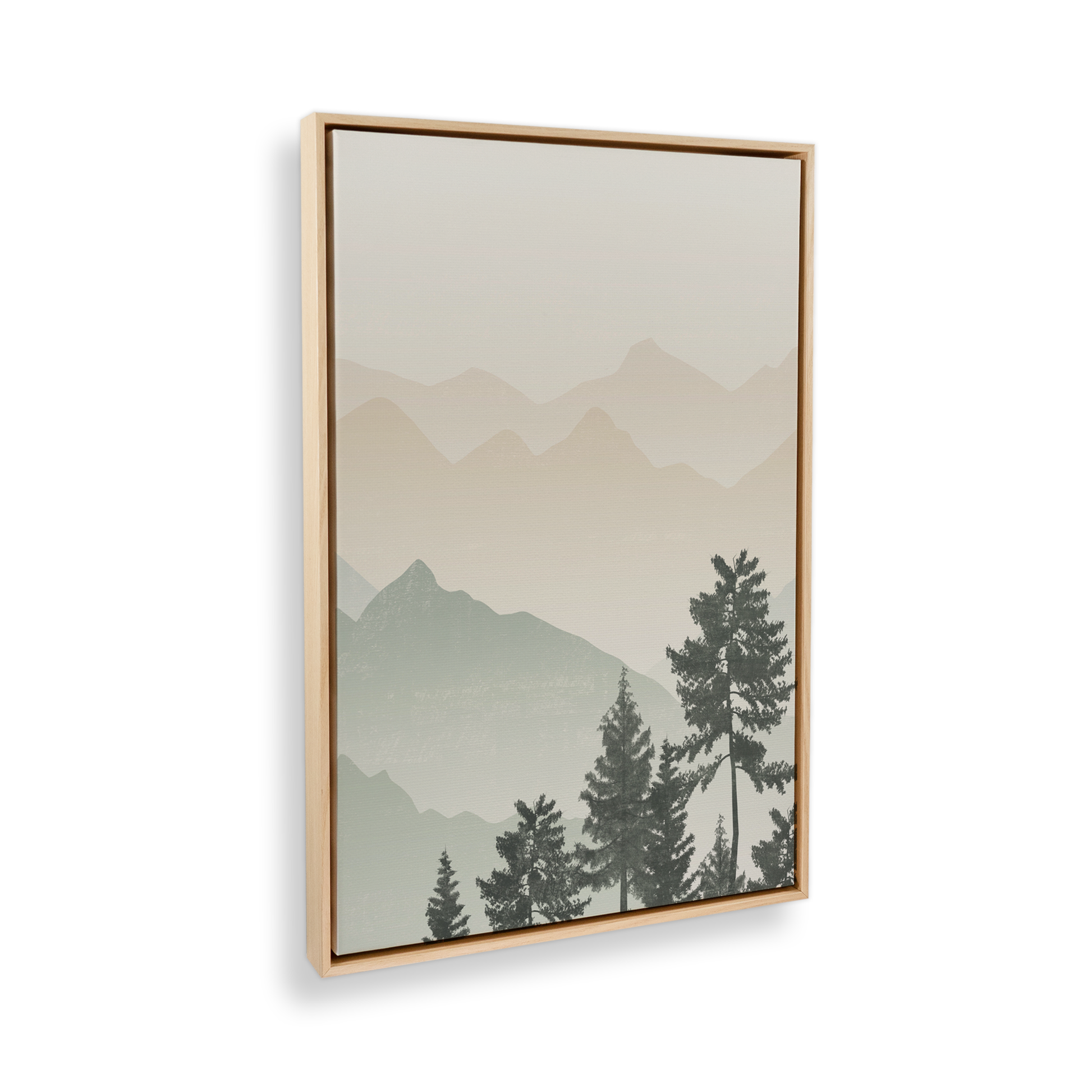 [color:American Maple], Picture of art in a black frame at angle