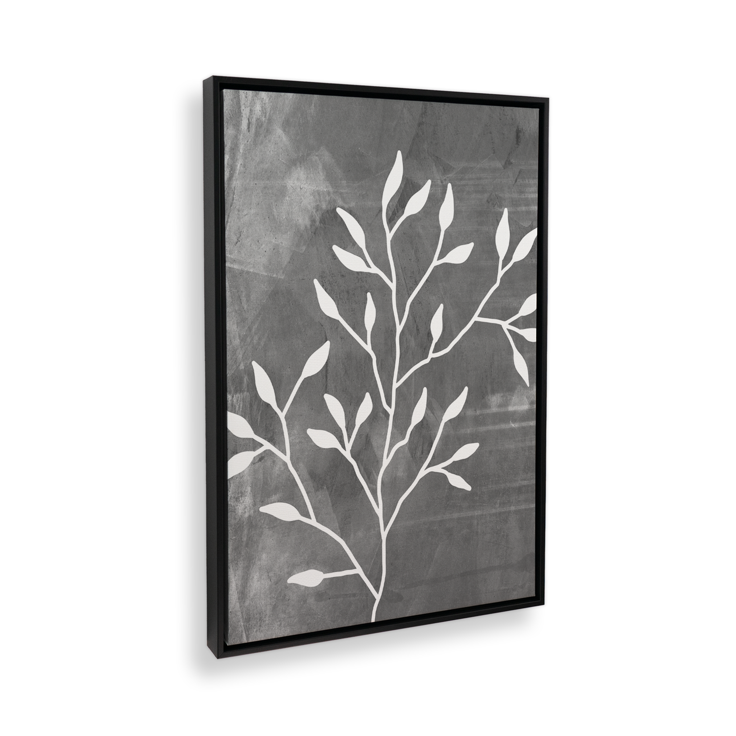 [color:Satin Black], Picture of art in a black frame at an angle