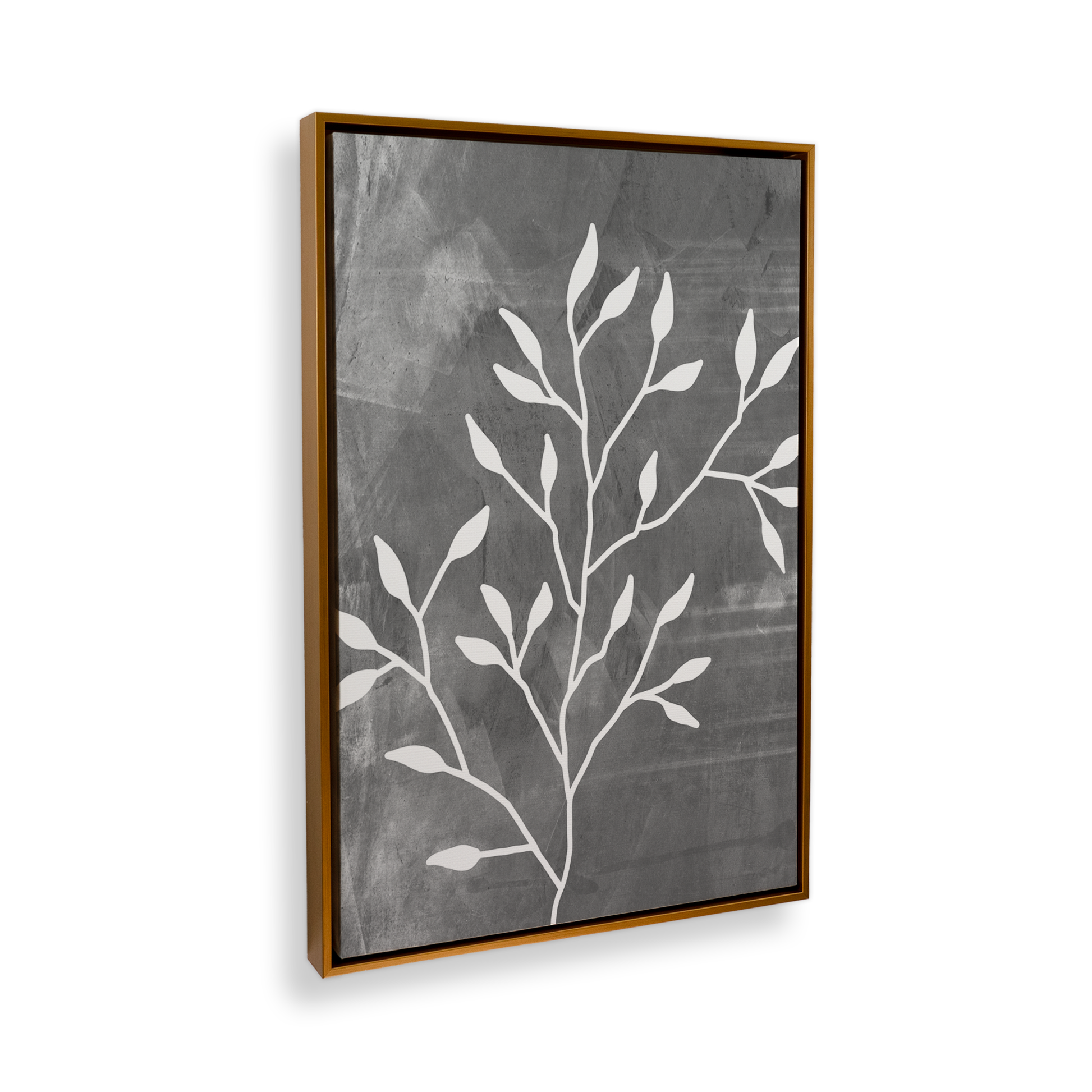 [color:Polished Gold], Picture of art in a black frame at an angle