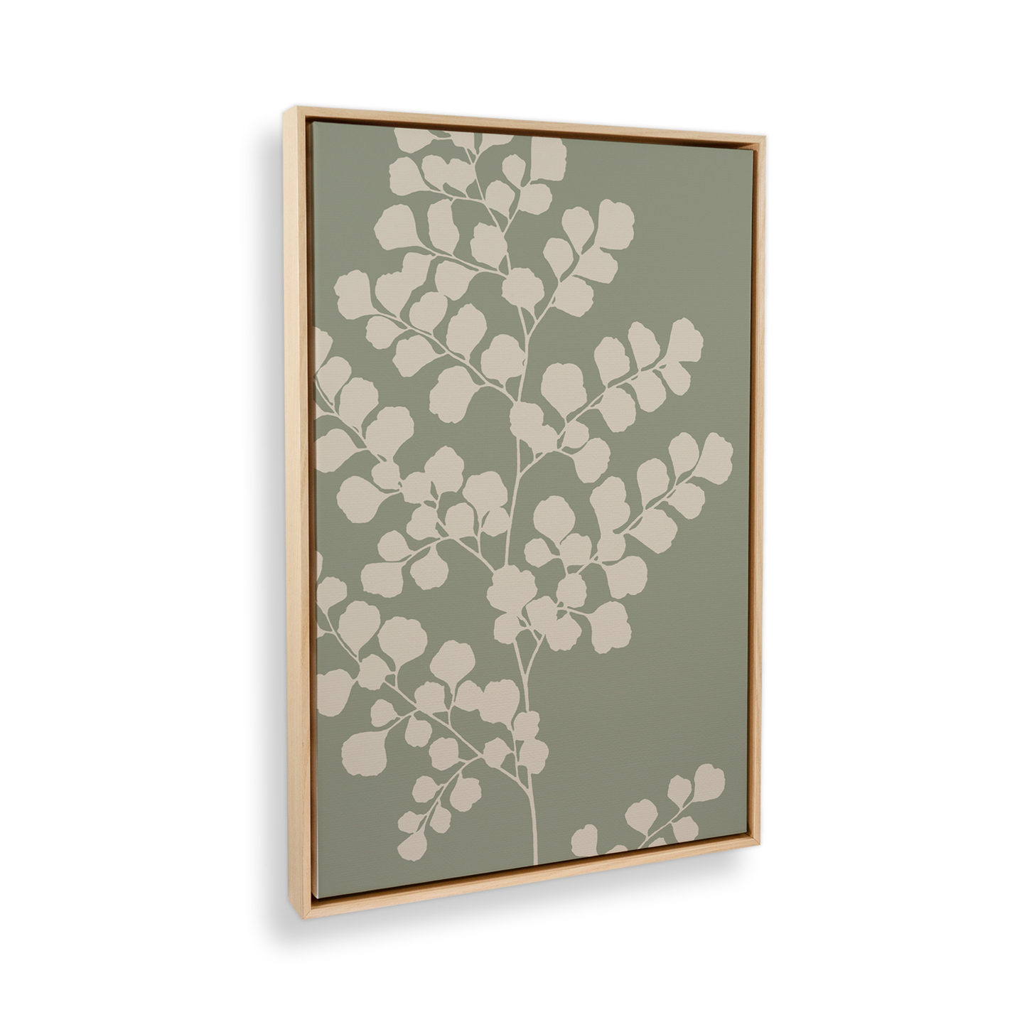 [color:American Maple], Picture of art in a black frame at angle