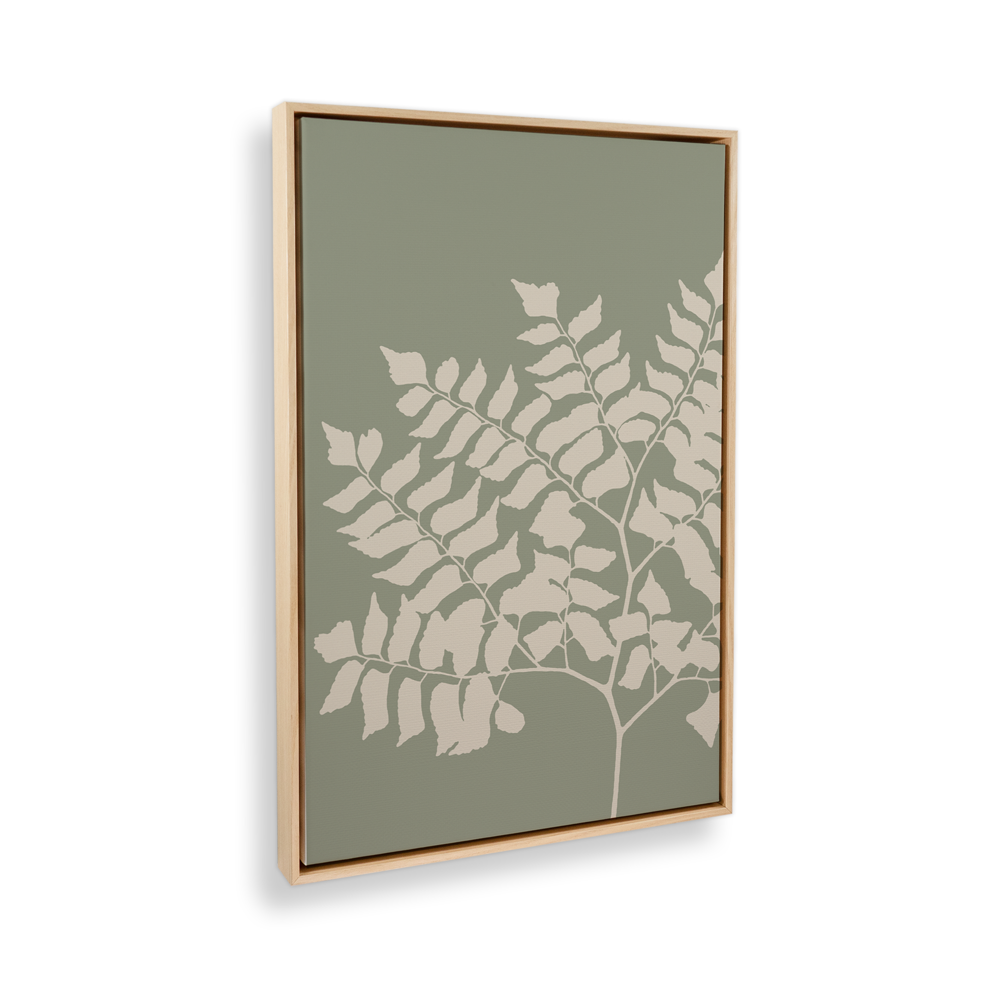 [color:American Maple], Picture of art in a black frame at angle