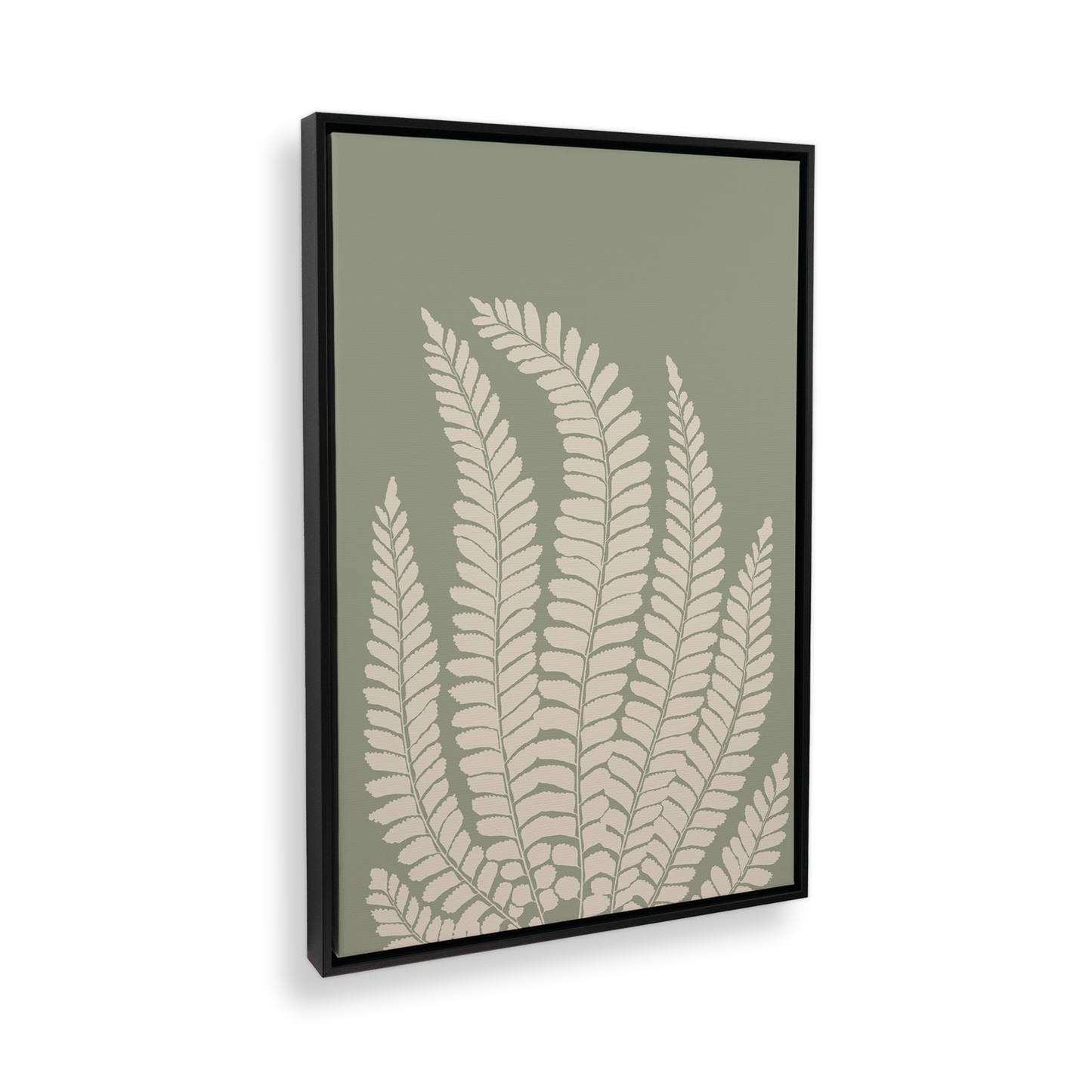 [color:Satin Black], Picture of art in a black frame at angle