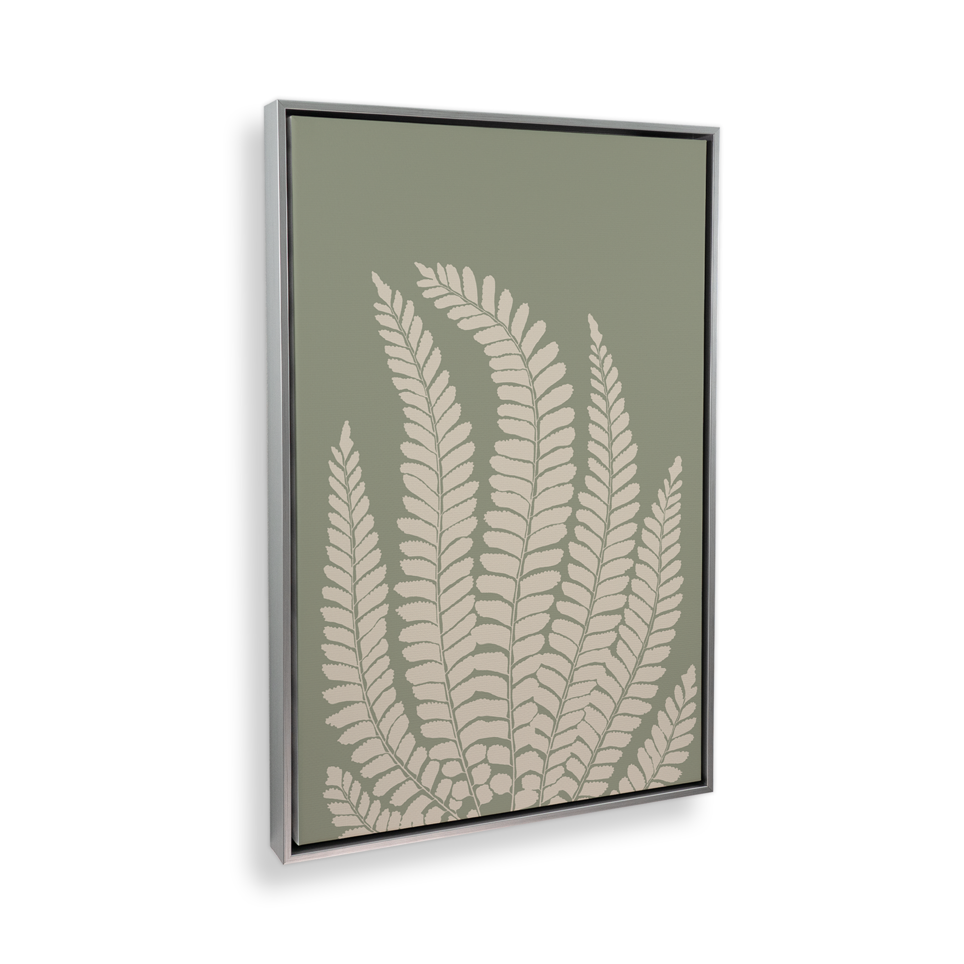 [color:Polished Chrome], Picture of art in a black frame at angle