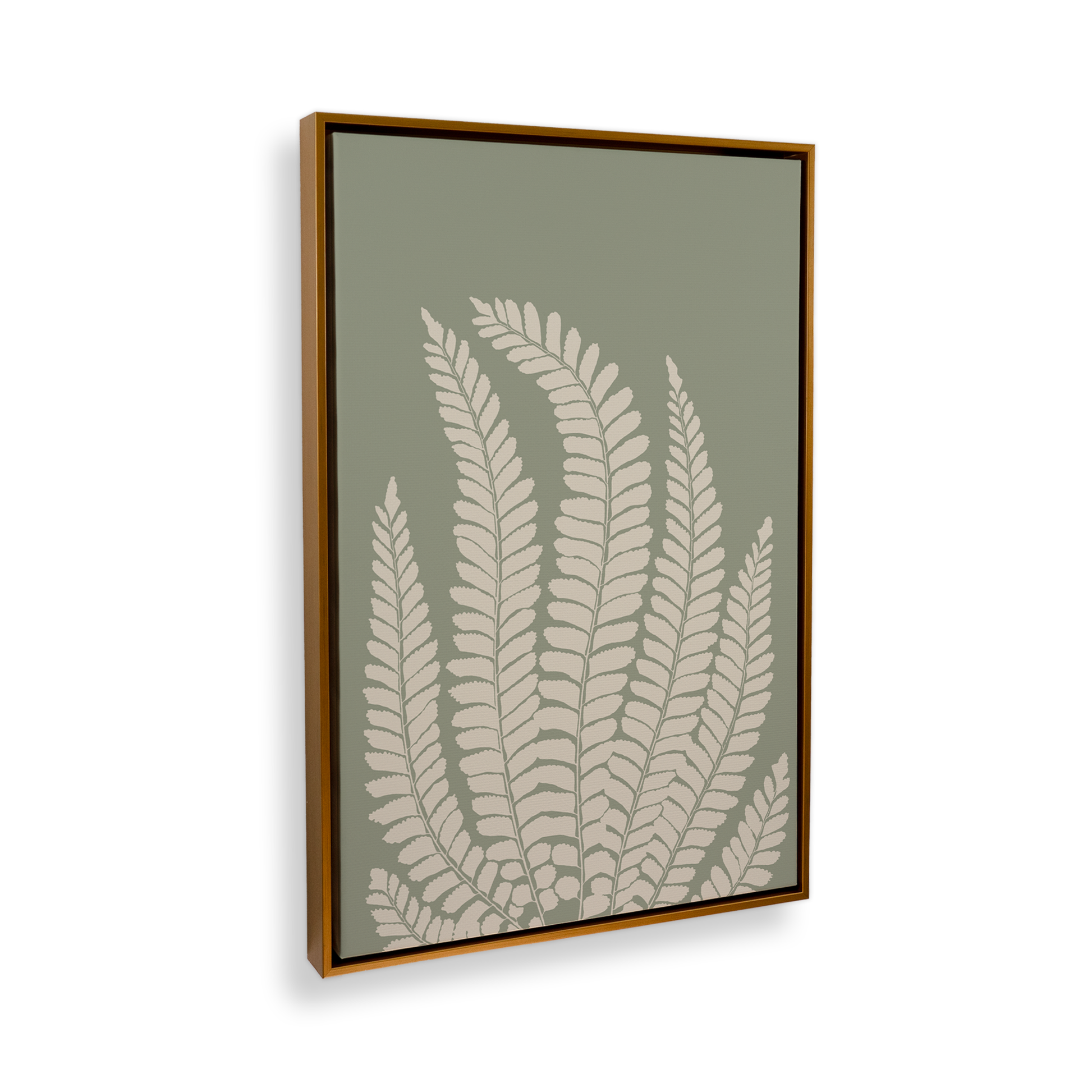 [color:Polished Gold], Picture of art in a black frame at angle