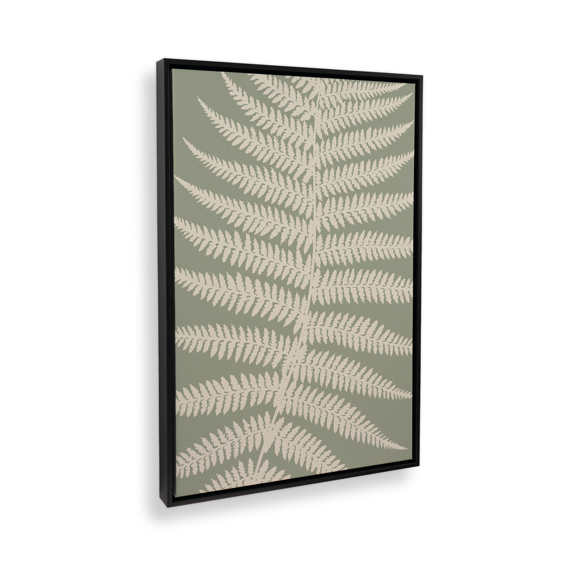 [color:Satin Black], Picture of art in a black frame at angle