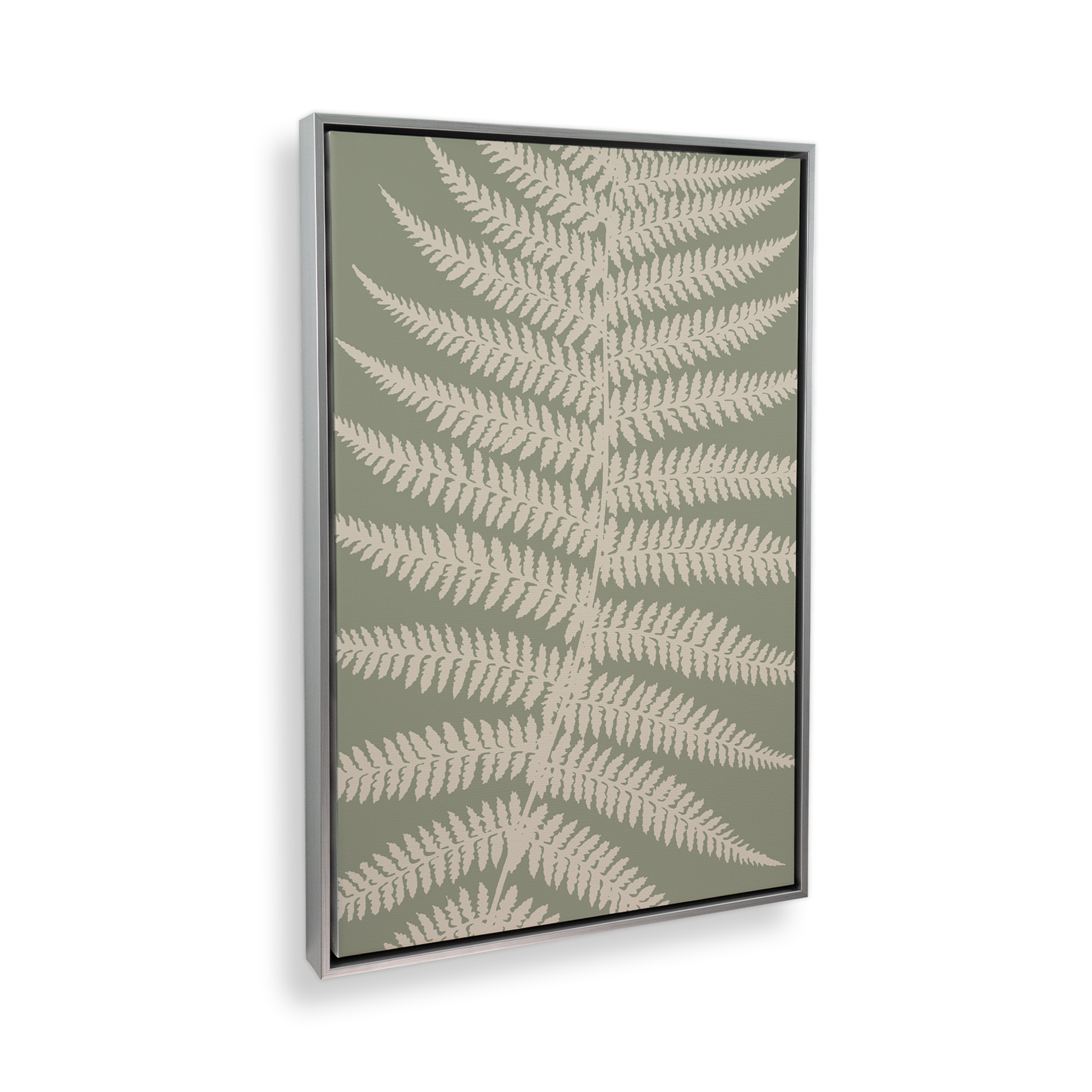 [color:Polished Chrome], Picture of art in a black frame at angle