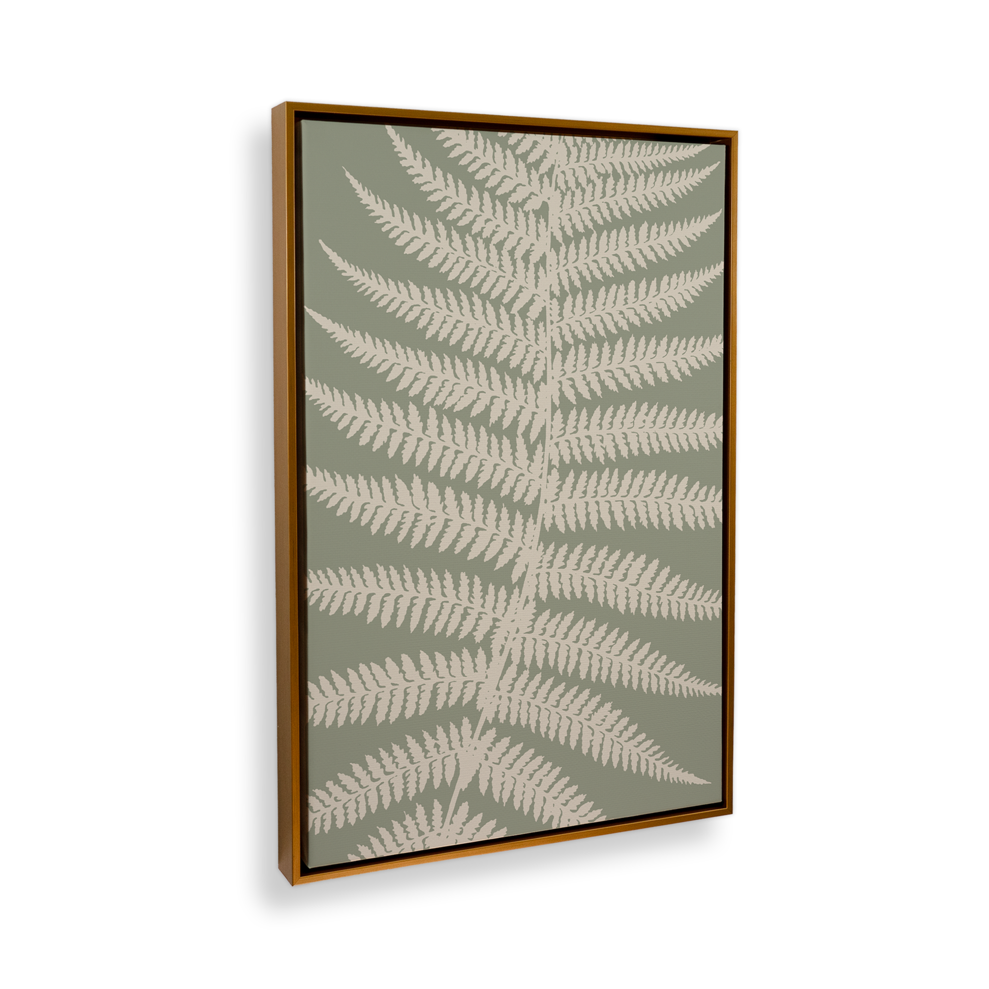 [color:Polished Gold], Picture of art in a black frame at angle