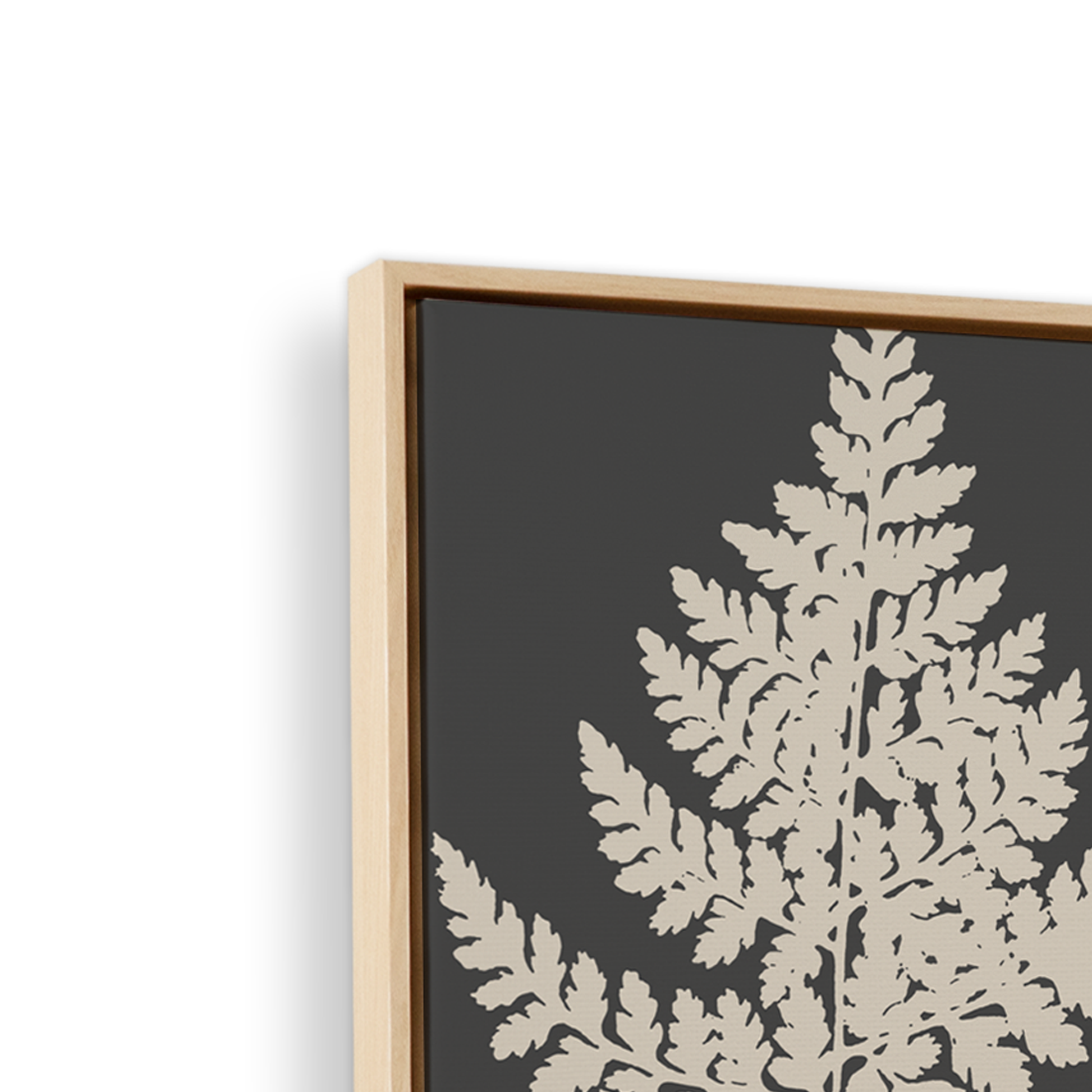 [color:American Maple], Picture of art in a black frame at angle