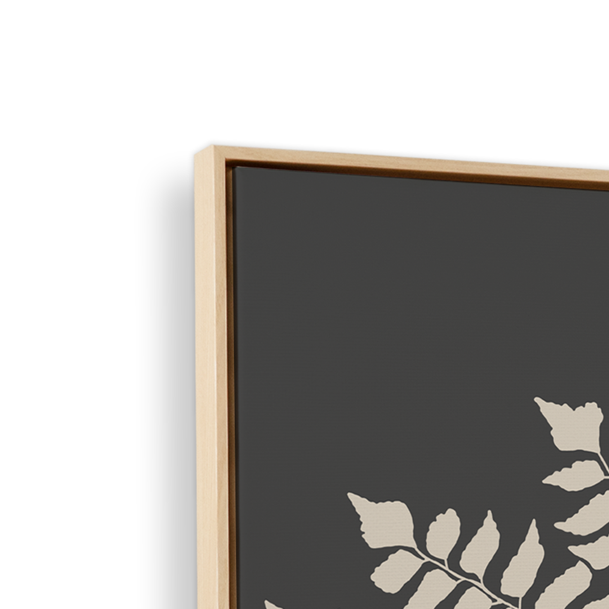 [color:American Maple], Picture of art in a black frame at angle