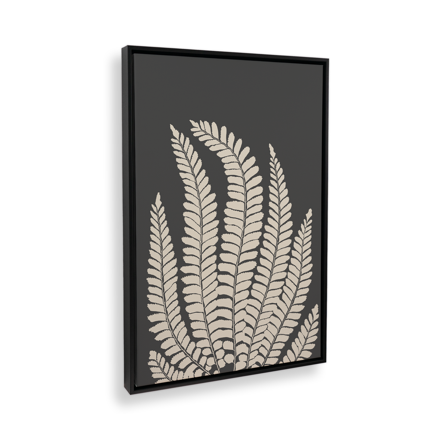 [color:Satin Black], Picture of art in a black frame at angle