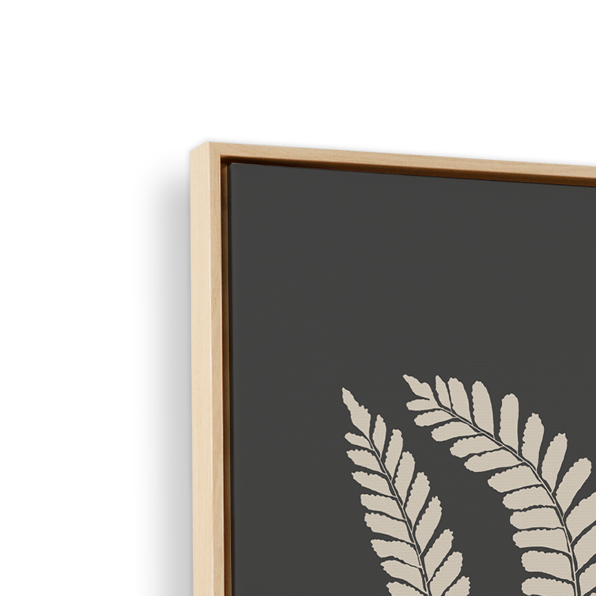 [color:American Maple], Picture of art in a black frame at angle